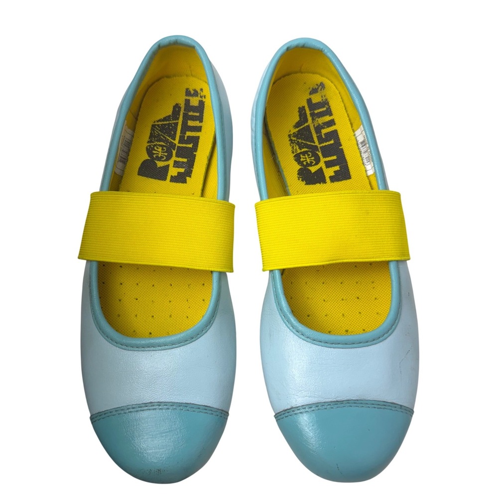 Vintage Y2K Royal Elastics Ballet Flats Blue Yellow Kidcore Dopamine Sneaker W8